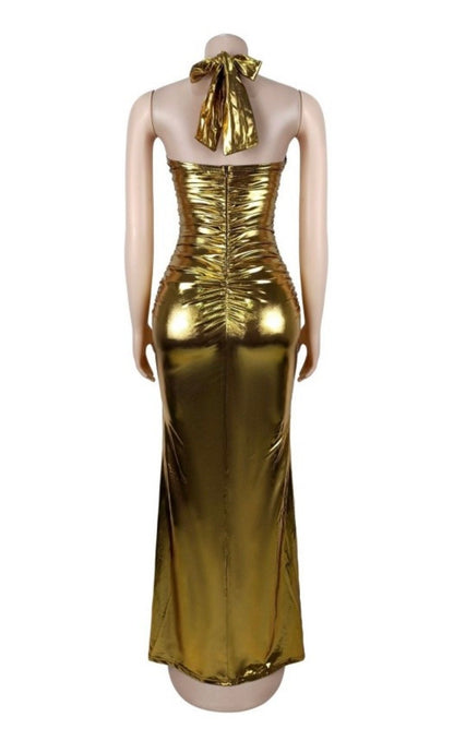 “Iconic” Metallic Black Dress