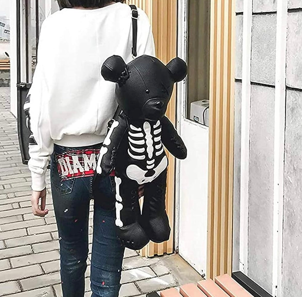 “Dead Teddy” Silver Backpack