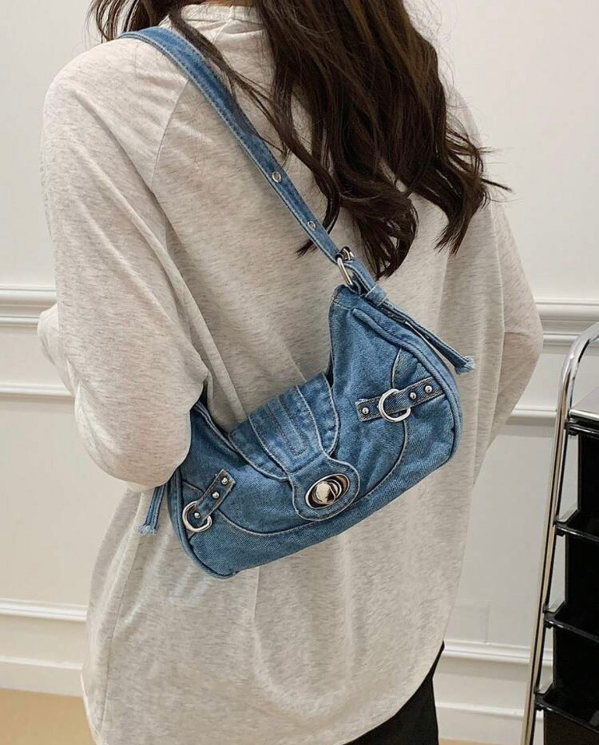 “Denim On Denim” Blue Jean Handbag