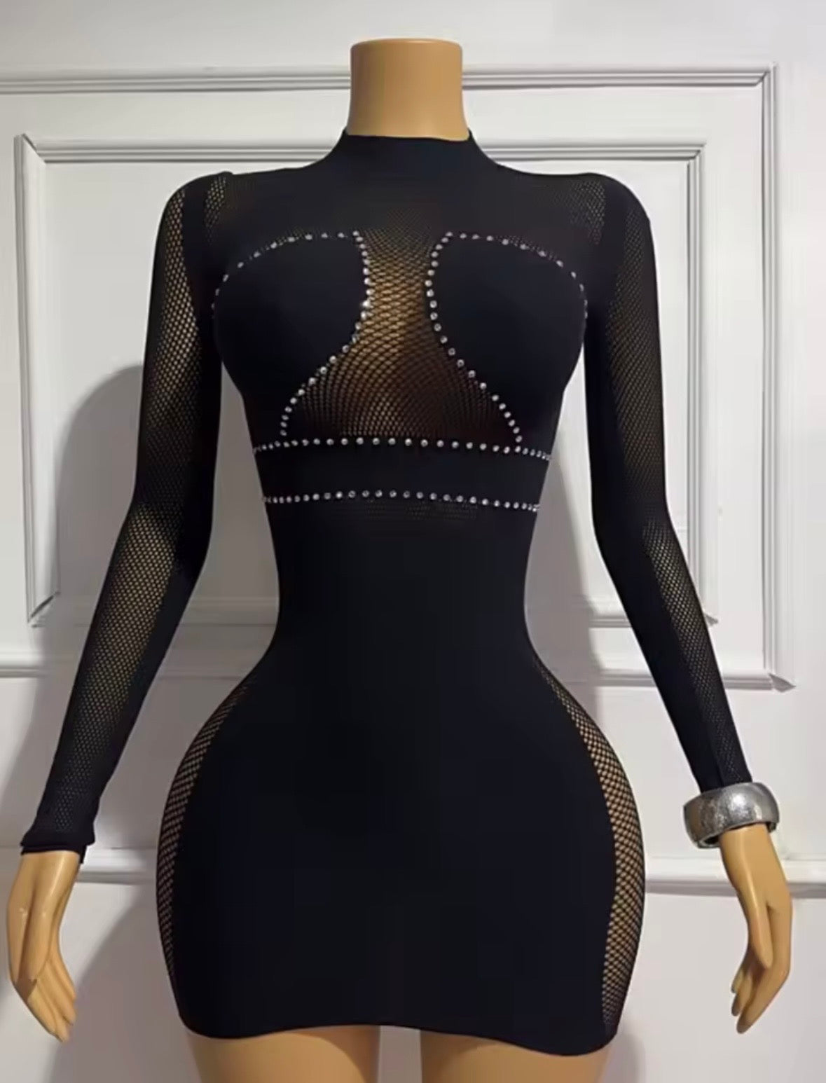 “Diamond Cut” Black Dress