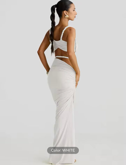 “Twist & Turns” White 2 Piece Set