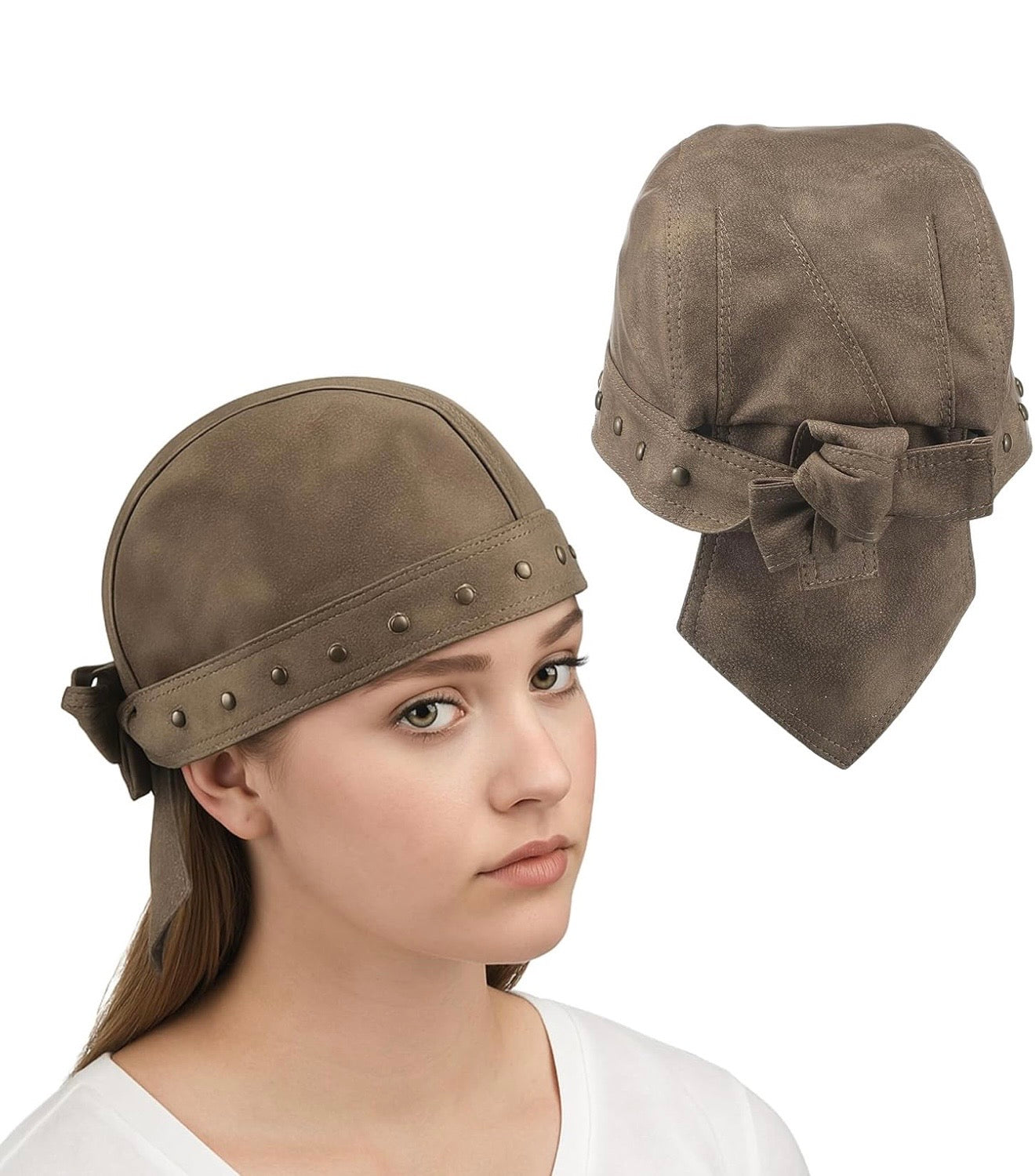 “Betty Biker” Brown Hat
