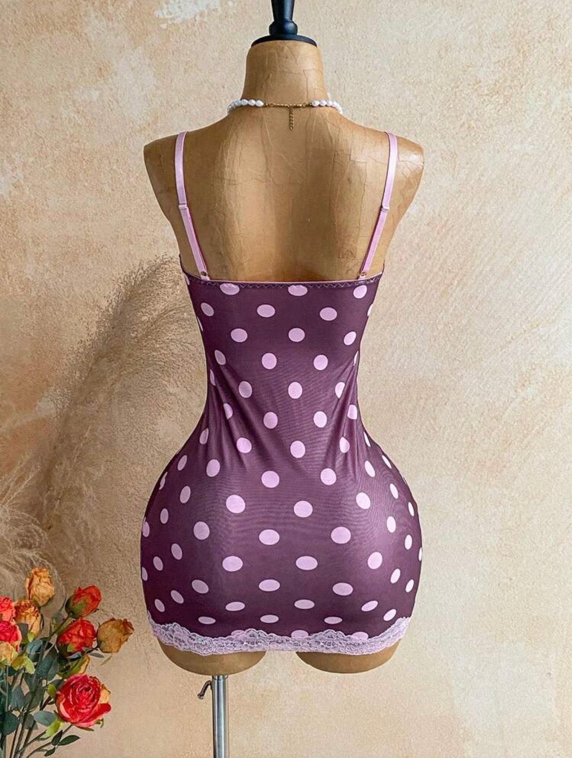 “Plum Polka” Purple Dress