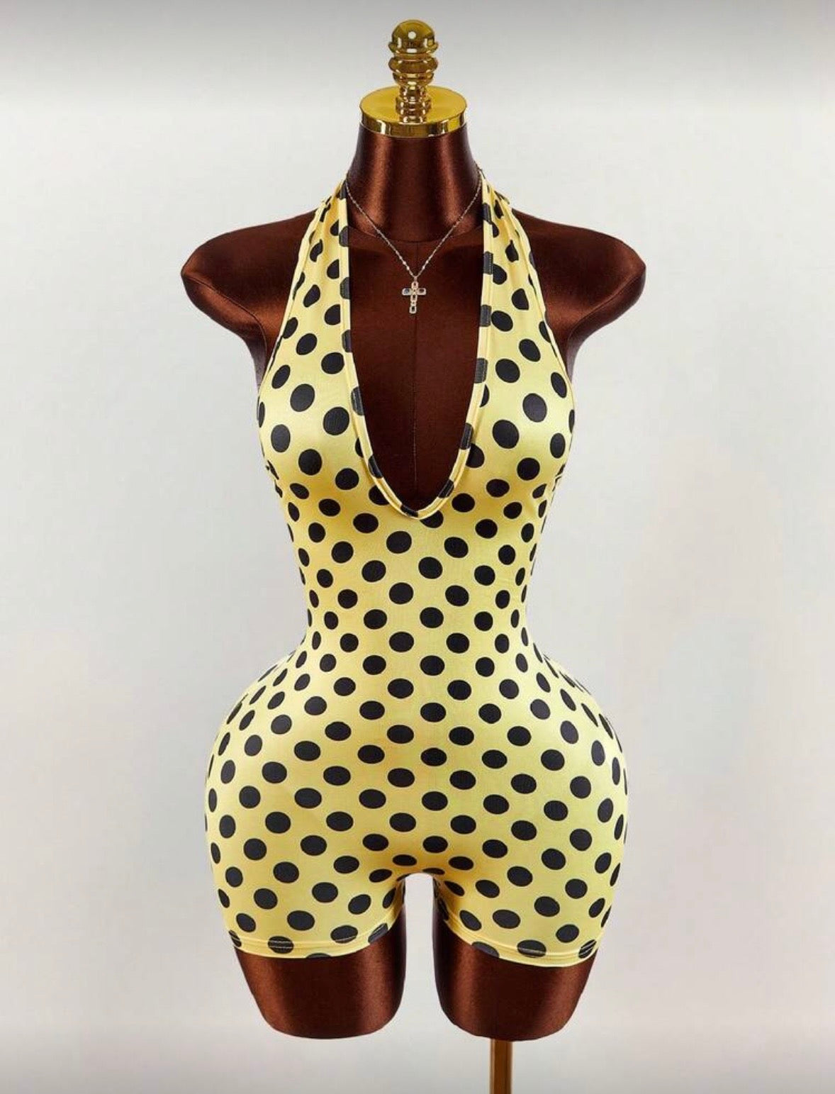 “Joska Polka” Yellow Romper