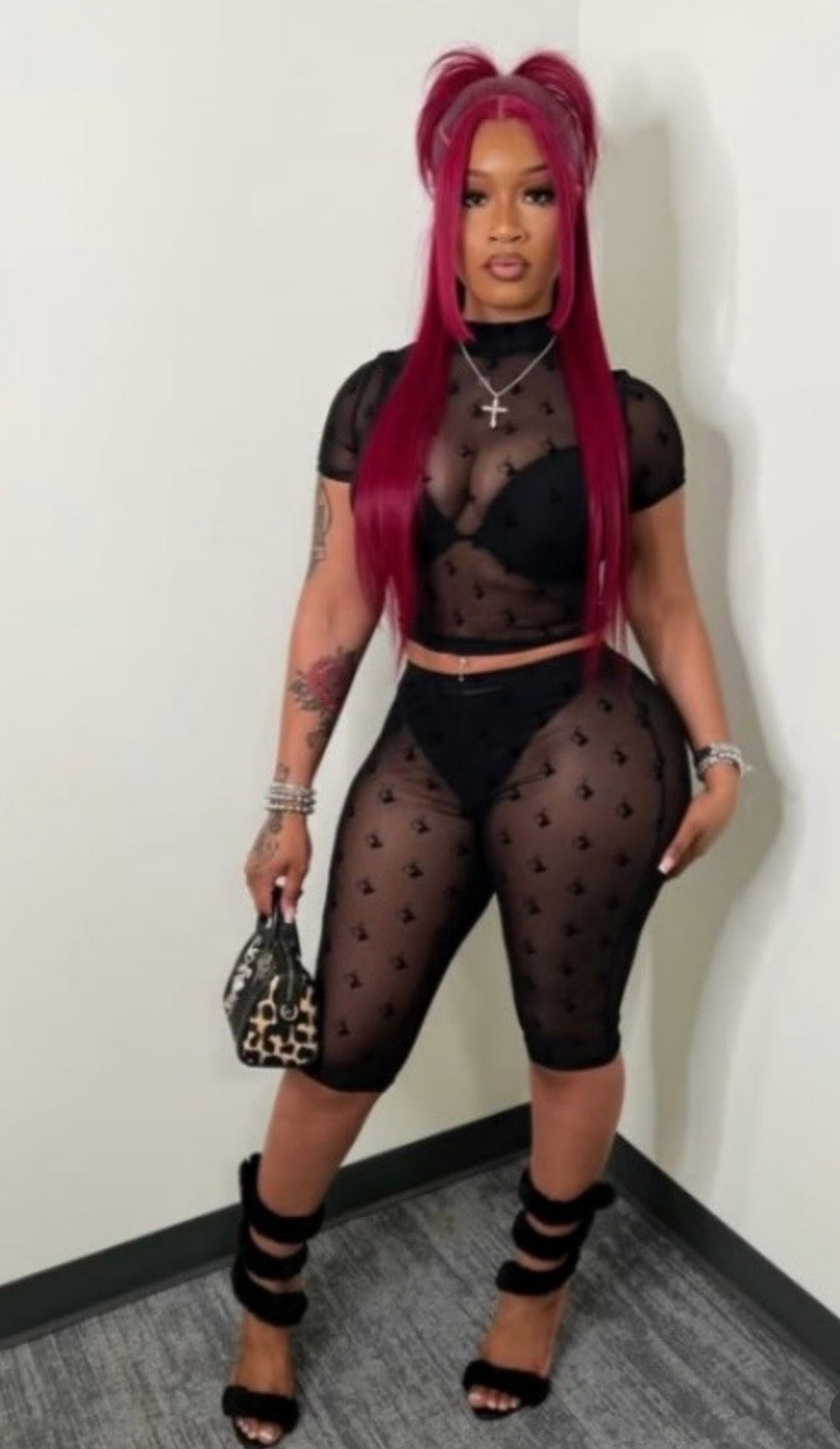 “Purr” Black 2 Piece Set