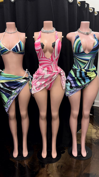 “Pucci” Pink 2 Piece Swimsuit