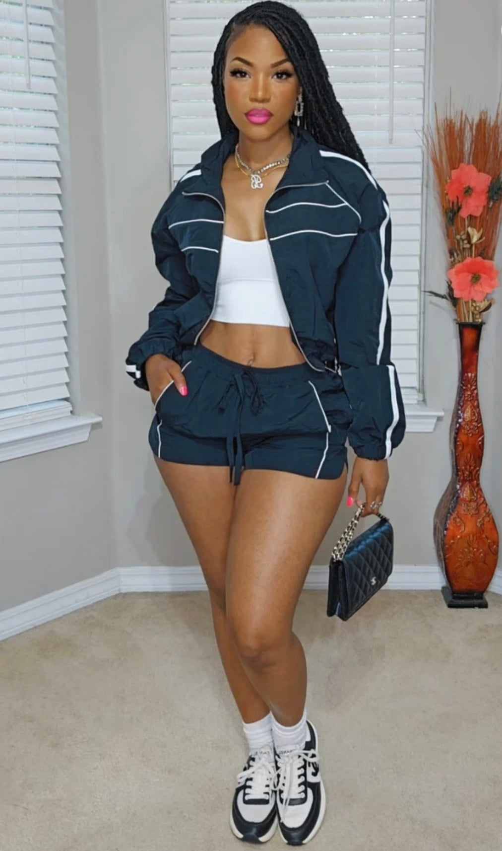 “Windbreaker” Grey 2 Piece Set