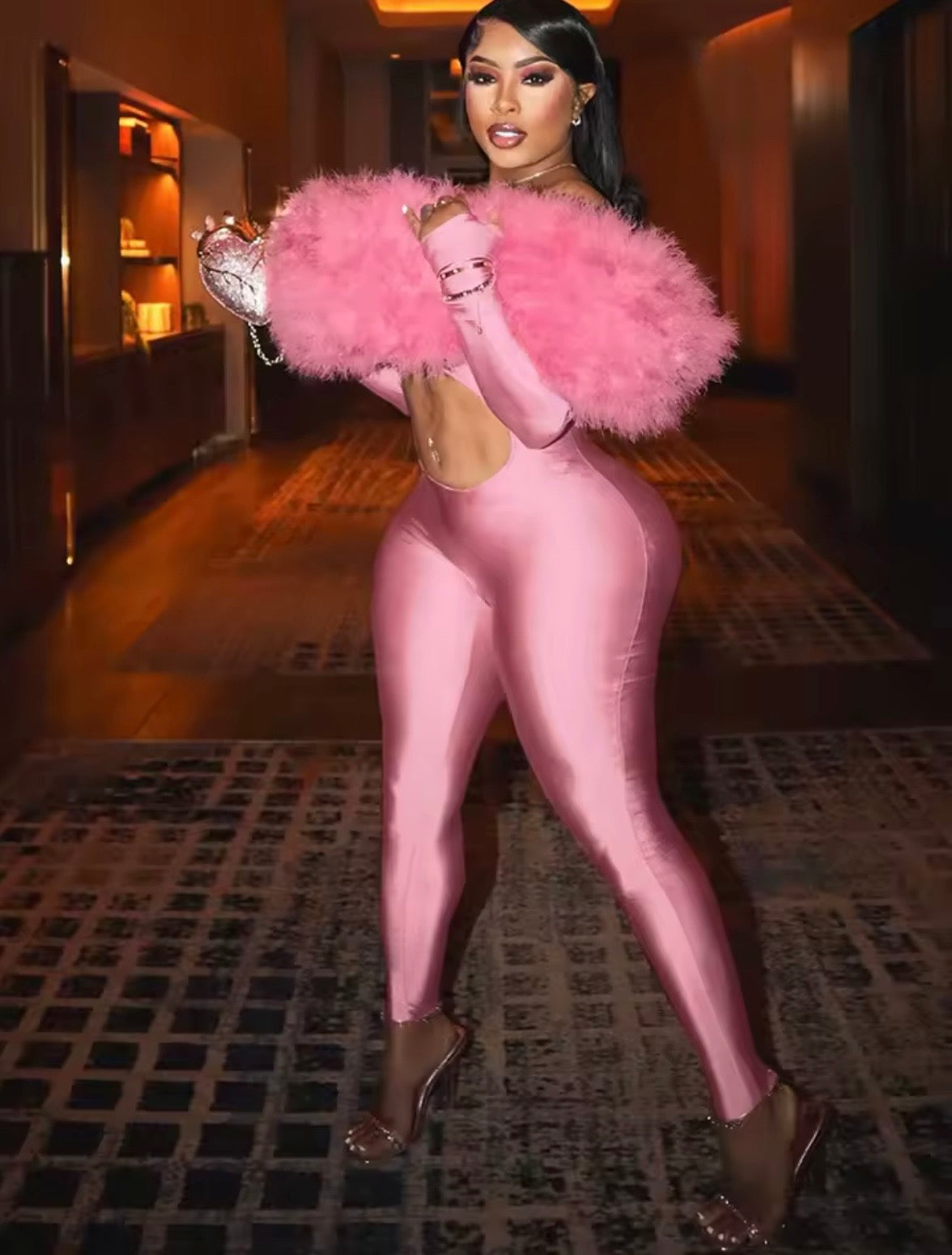 “Cloud 9” Pink Jumpsuit