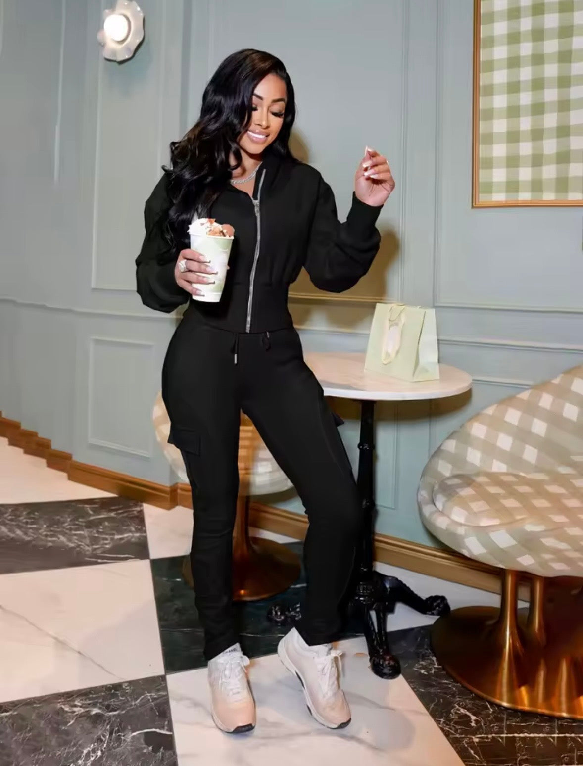 “Blanco Babe” Black 2 Piece Set