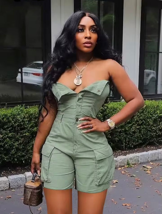 “Stoni” Green Romper