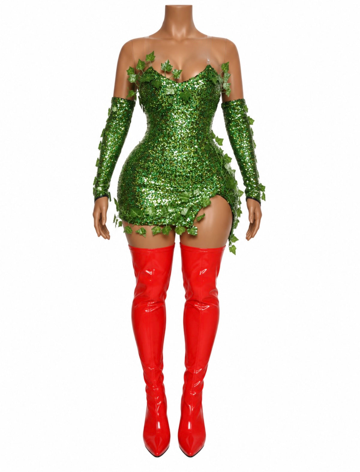 “Poison Ivy” Green 3 Piece Costume Set