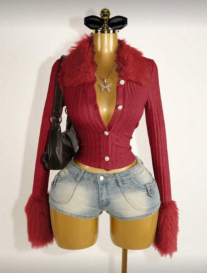 “Angelic Furr” Black Top