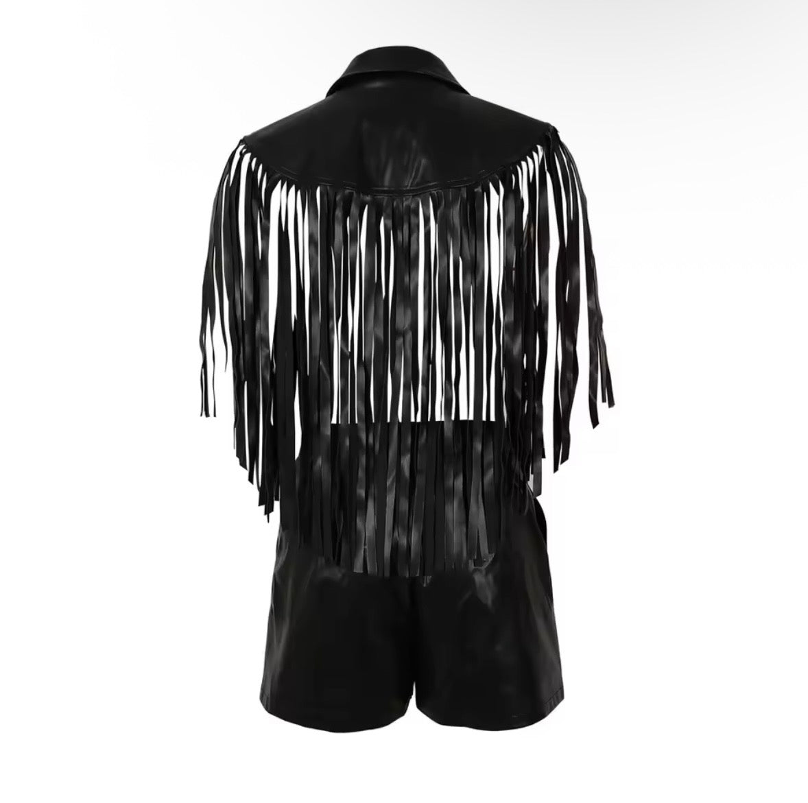 “Rodeo” Black Leather 2 Piece Set