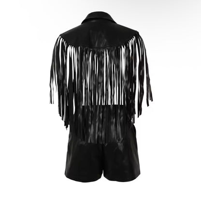 “Rodeo” Black Leather 2 Piece Set