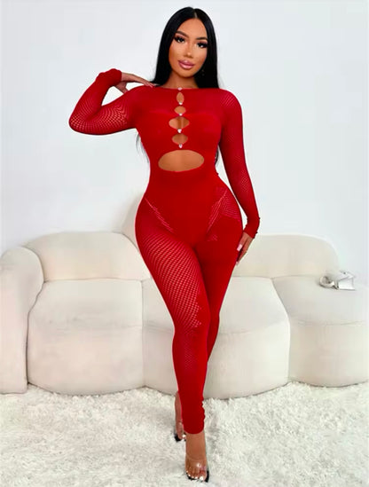 “Mya” Red Jumpsuit