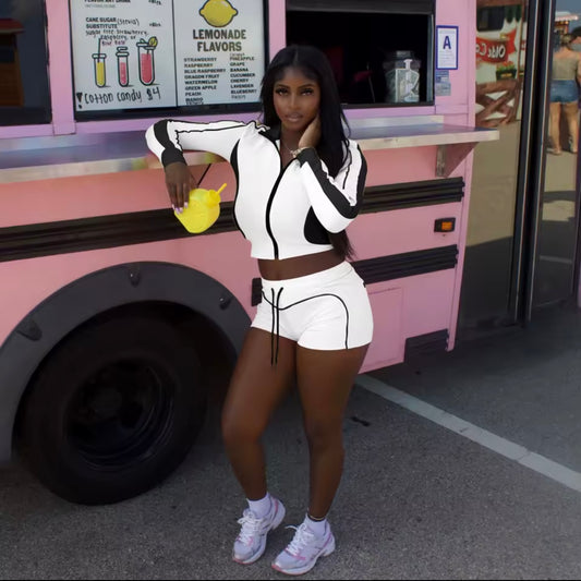 “Up Next” White 2 Piece Set