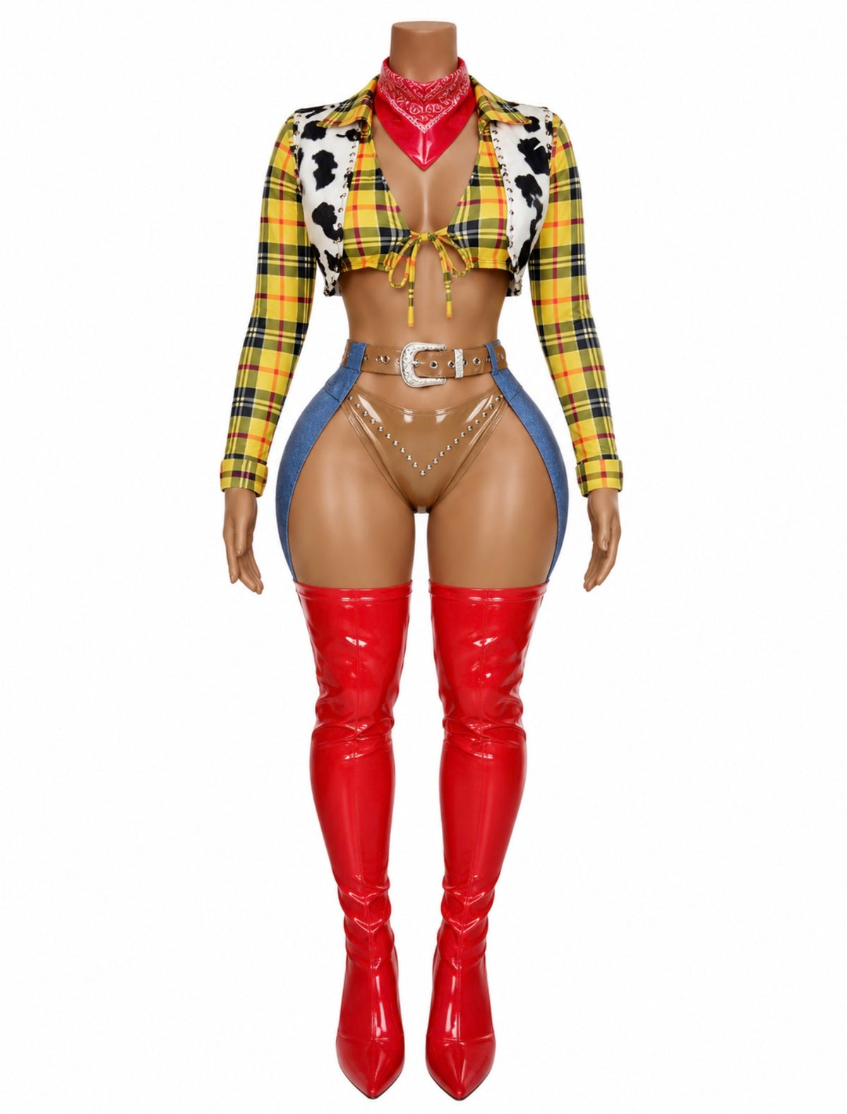 “Howdie Hottie” Multicolor 5 Piece Costume Set