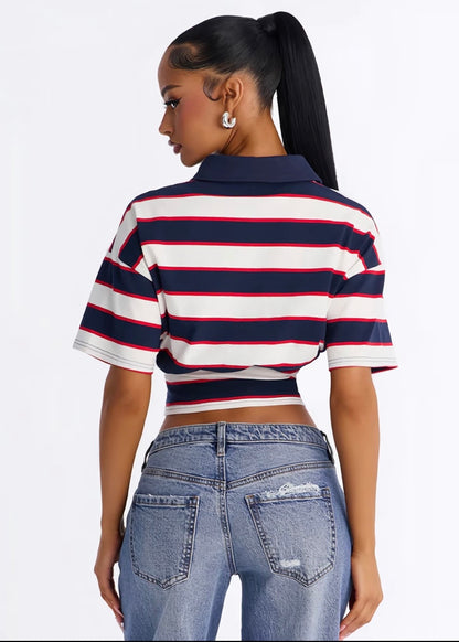 “Preppy Stripes” Multicolor Top