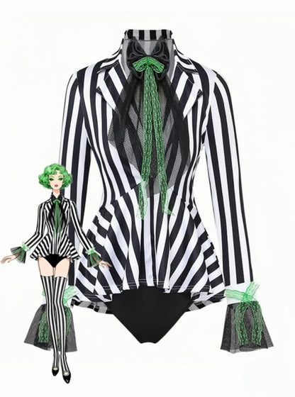 “Bettle Juice” Multicolor 4 Piece Costume Set