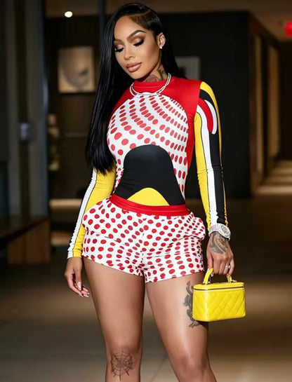 “Gautier Polka” Red 2 Piece Set