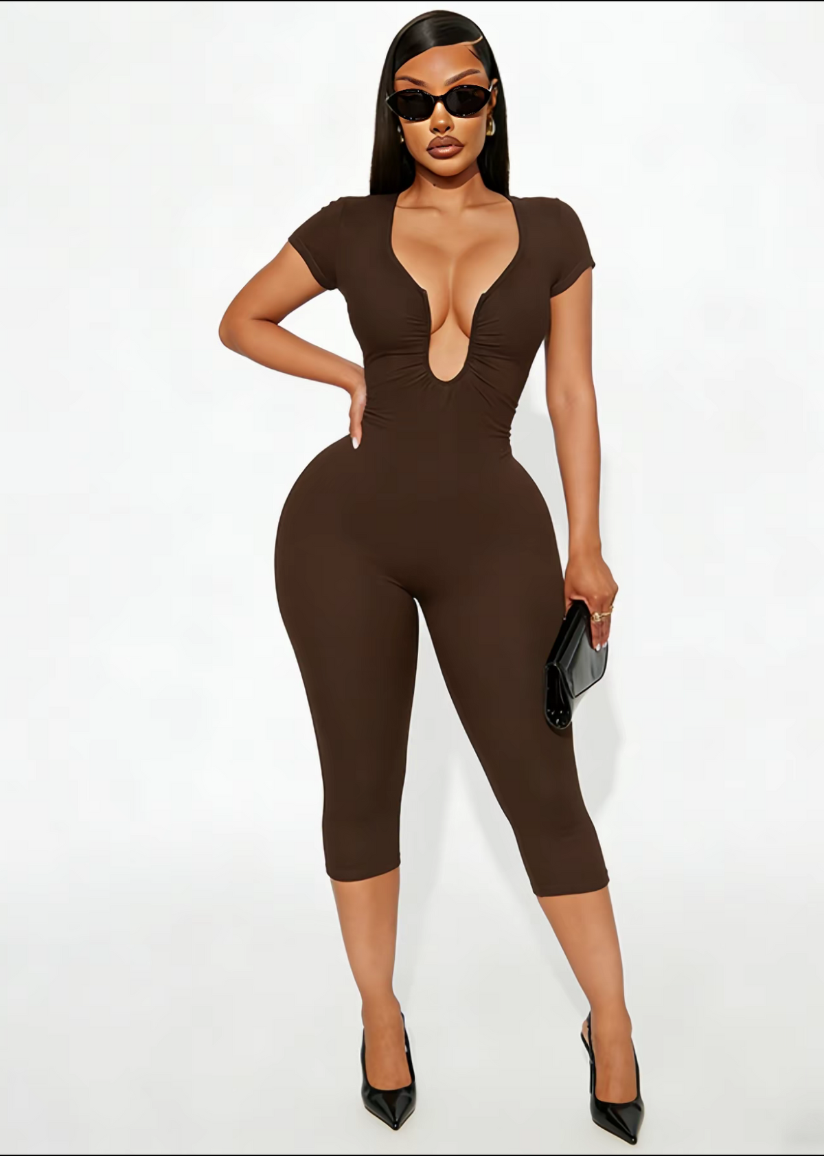 “Deep Intentions” Burgundy Romper