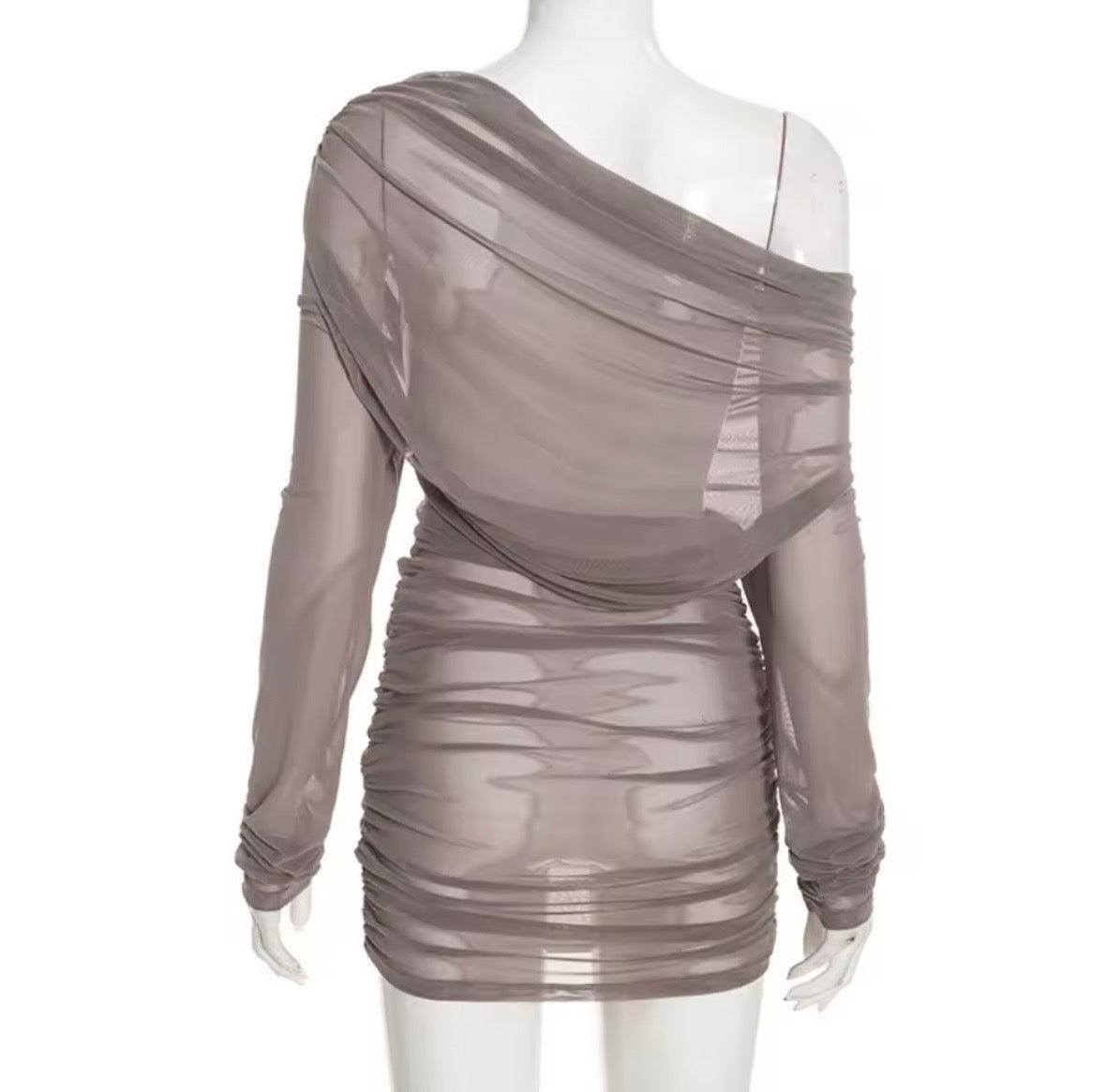 “Sheer Genius” Grey Dress