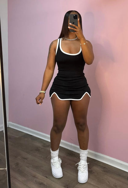 “Around The Way” Black 2 Piece Set