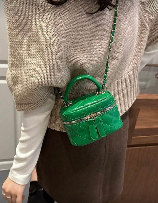 “Times Square” Green Handbag