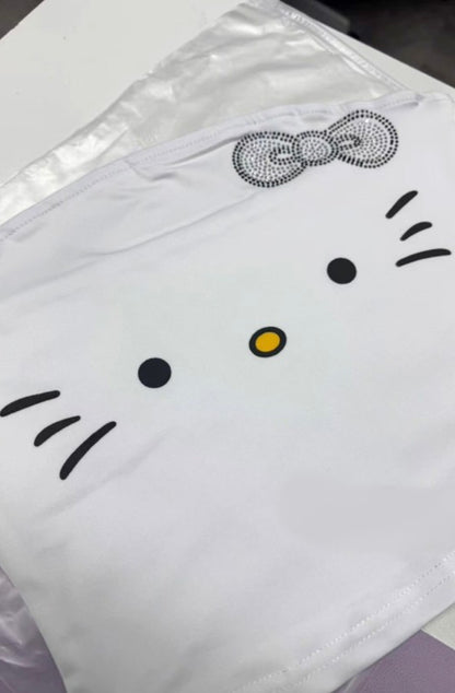 “Hello Kitty” White Tube Top
