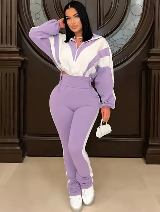 “Out The Way” Purple 2 Piece Set