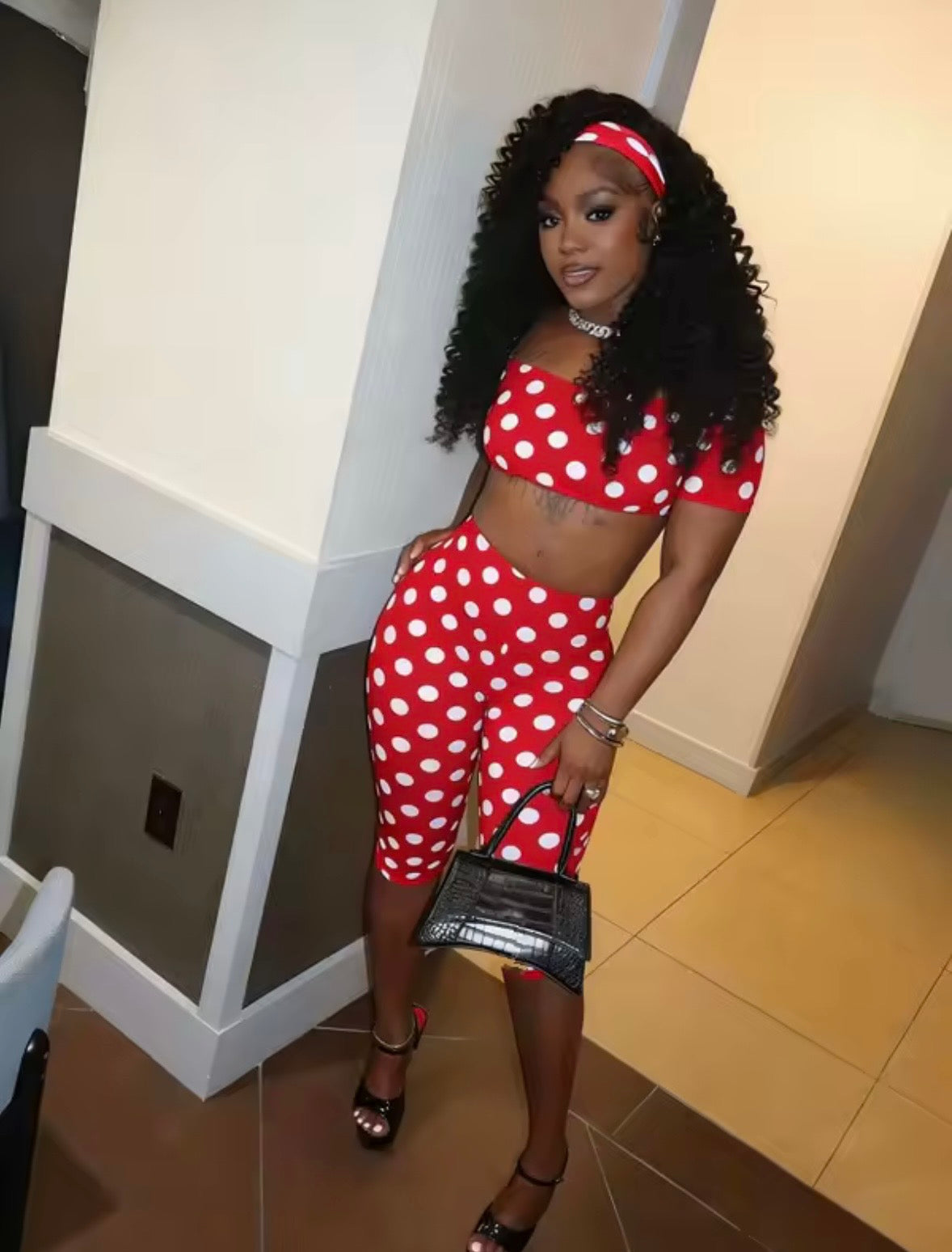 “Please Me” Black Polka 3 Piece Set