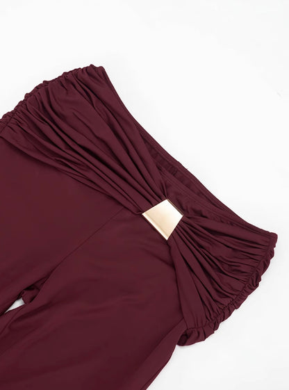 “Worth The Wait” Burgundy 2 Piece Set