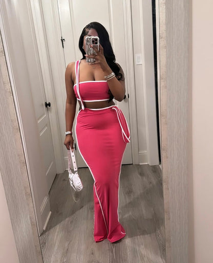 “She’s A 10” Pink Ribbed Dress