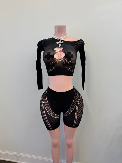 “Risky Business” Black 2 Piece Set