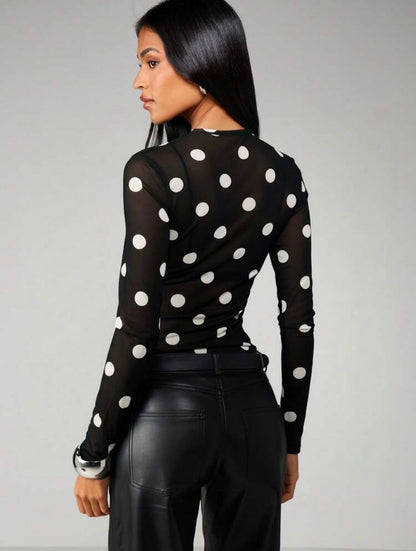 “Lori Polka” Black Top