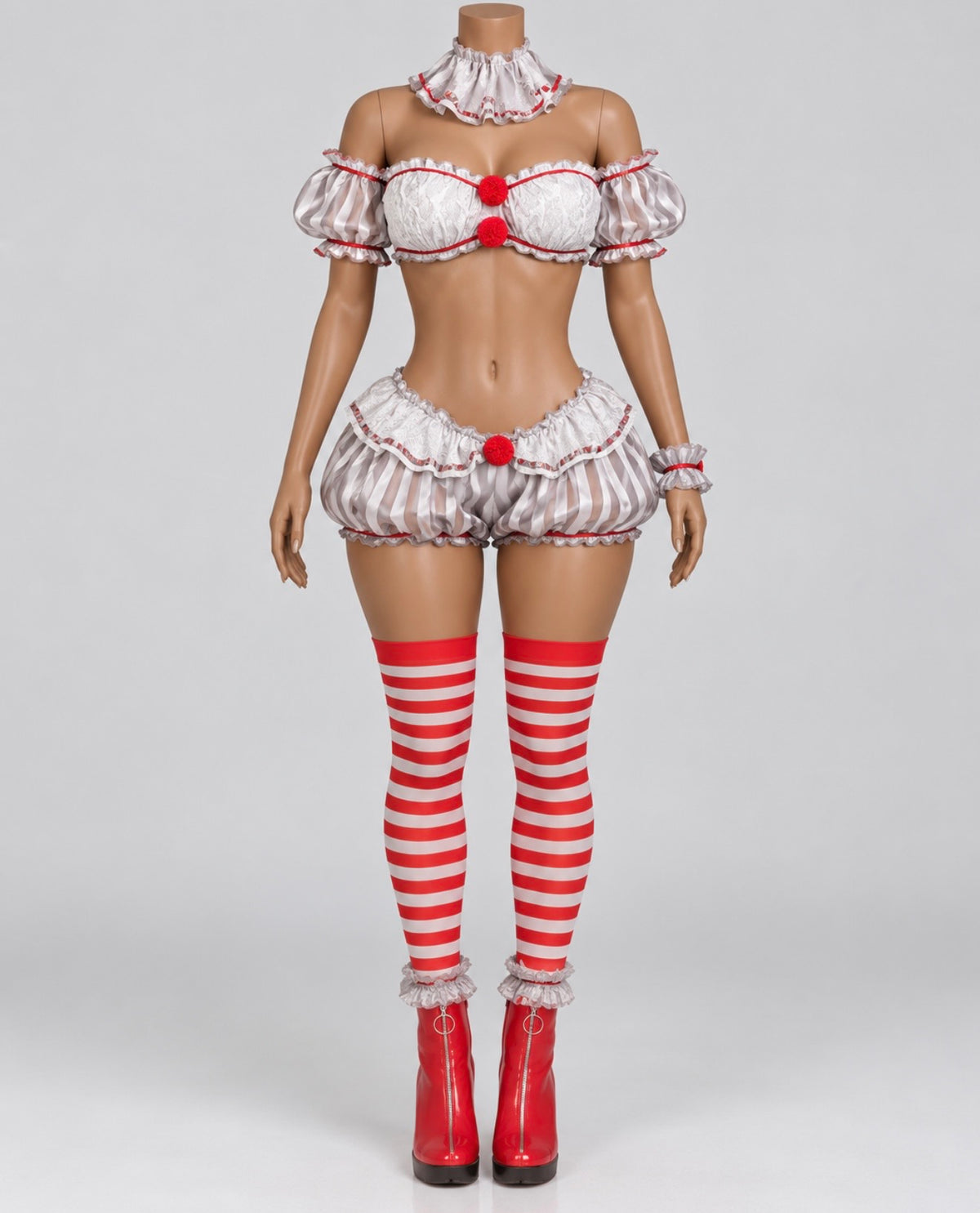 “Clowning Round” Grey 5 Piece Costume Set
