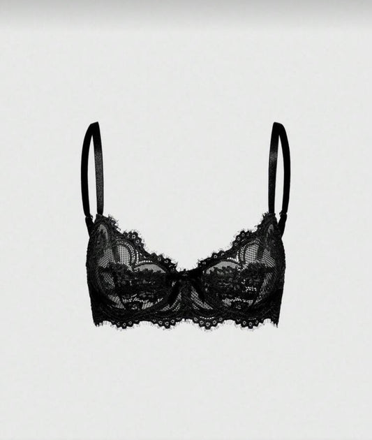 “Lisa Lace” Black Bralette