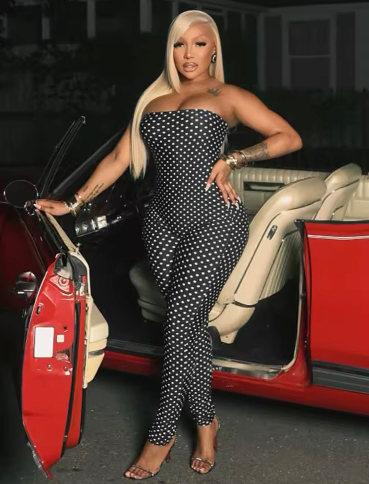 “Play Polka” Black Jumpsuit