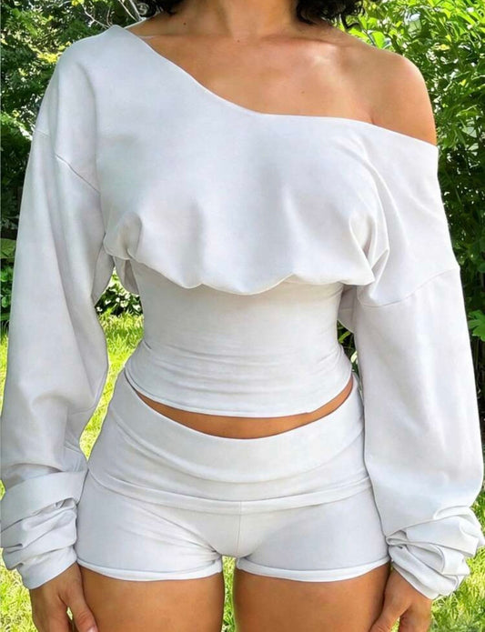 “Soft Life” White 2 Piece Set