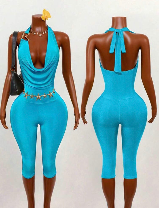 “Divine” Blue Romper