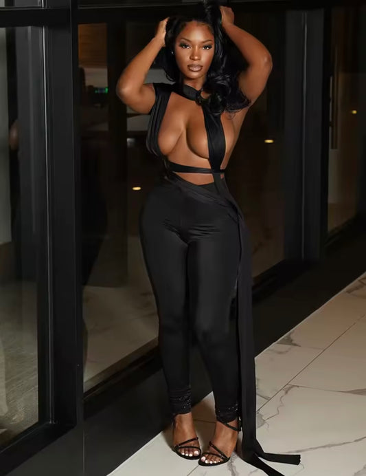 “Angelica” Black Jumpsuit