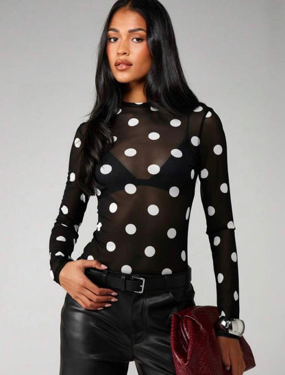 “Lori Polka” Black Top