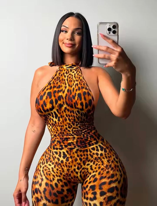 “Vibrant Leopard” Romper