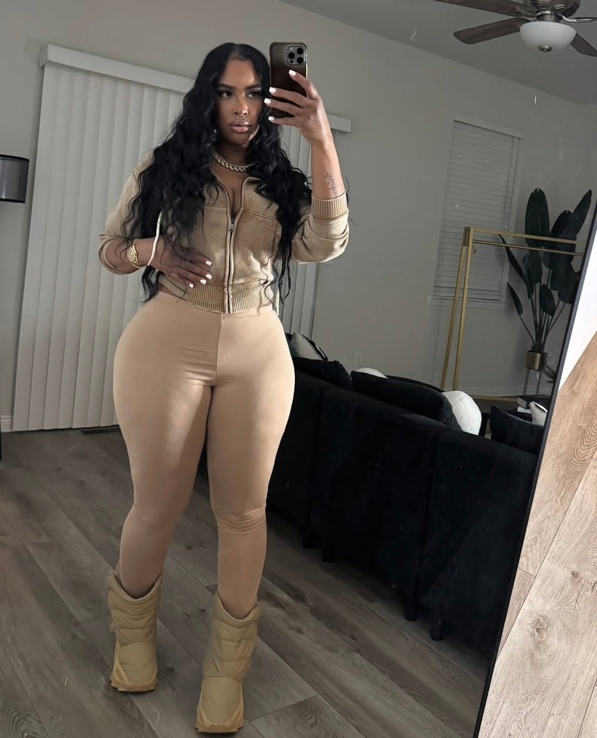 “Track That” Nude 2 Piece Set