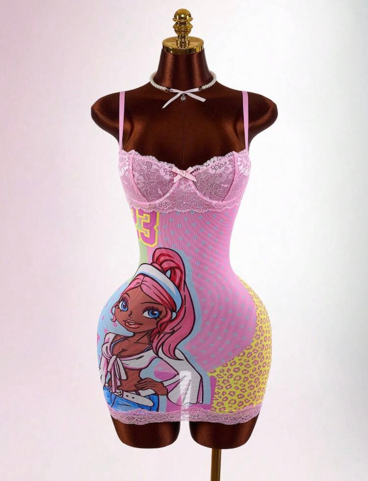 “Barb Lace” Pink Dress