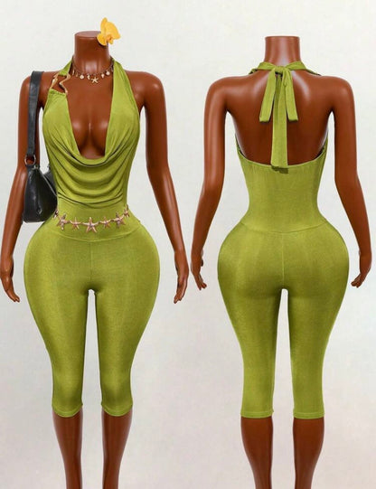 “Divine” Green Romper