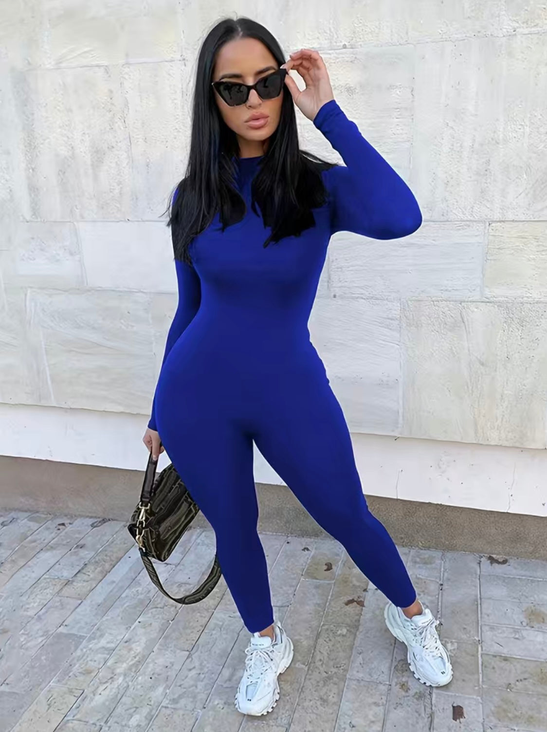 “Basic Body” -Blue Jumpsuit