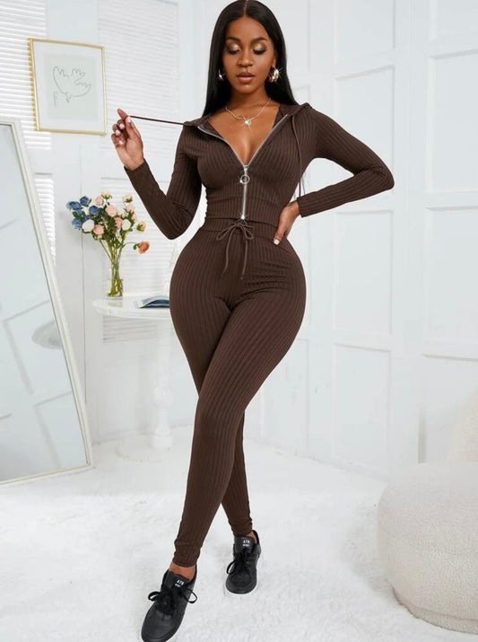 “Road Runner”-Mocha 2 Piece Set