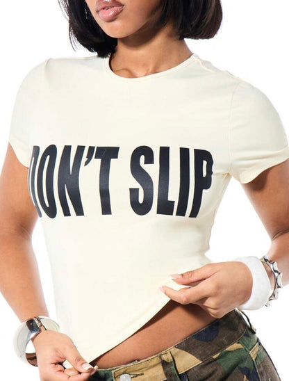 “Don’t Slip” Beige Top