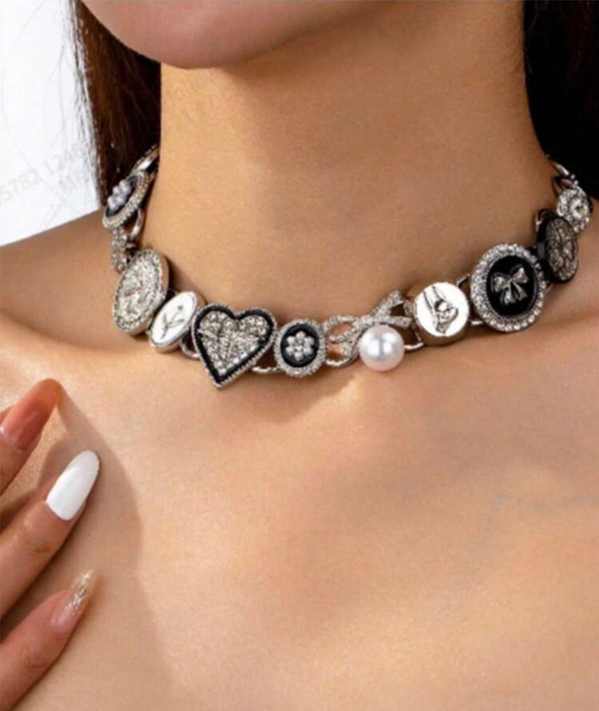 Midnight charm choker